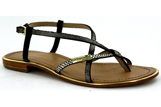 Les tropeziennes sandales nu pieds monaco c09111 cuir noir5507001_1