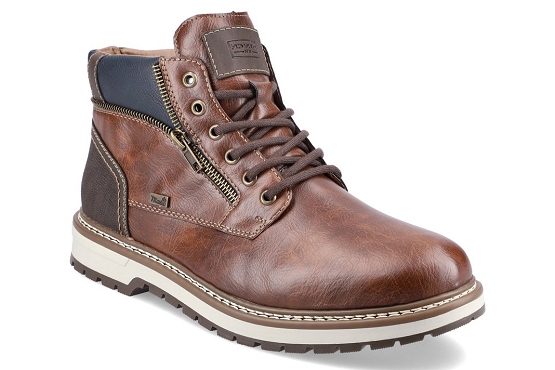 Rieker bottines boots f3830.25 cuir marron
