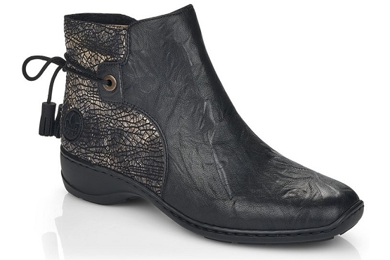 Rieker boots bottine 78363.00 cuir noir5520401_1