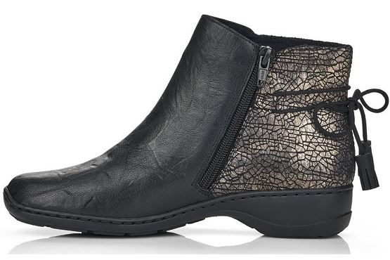 Rieker boots bottine 78363.00 cuir noir5520401_2