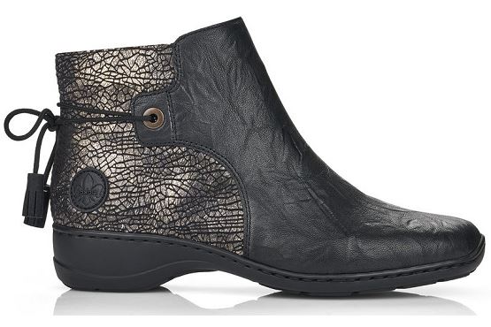 Rieker boots bottine 78363.00 cuir noir5520401_3