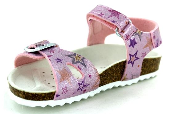 Geox sandales et nu pieds j028mc cuir rose5527101_3