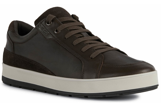 Geox baskets sneakers u165qa cuir marron5534701_1