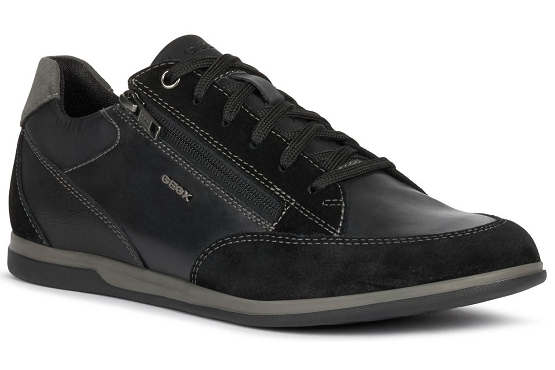 Geox baskets sneakers u164ge cuir noir5535301_1
