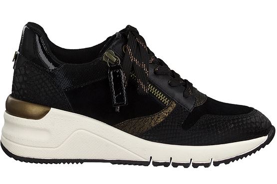 Tamaris baskets sneakers 23702.27 091 cuir noir5537501_2