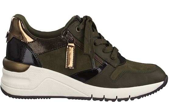 Tamaris baskets sneakers 23702.27 709 cuir kaki5537601_2