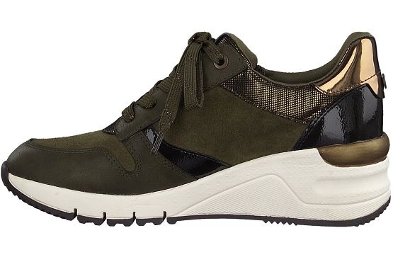 Tamaris baskets sneakers 23702.27 709 cuir kaki5537601_3