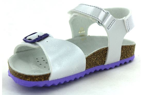 Geox sandales et nu pieds j158mc c1c2 cuir silver5555601_3