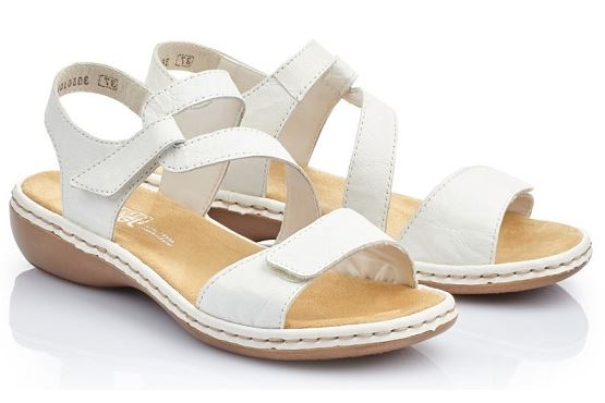 Rieker sandales nu pieds 659c7.80 cuir blanc5579701_5