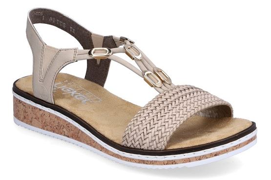 Rieker sandales nu pieds v3662.62 cuir beige5579801_1