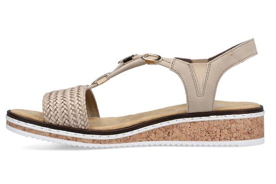 Rieker sandales nu pieds v3662.62 cuir beige5579801_2