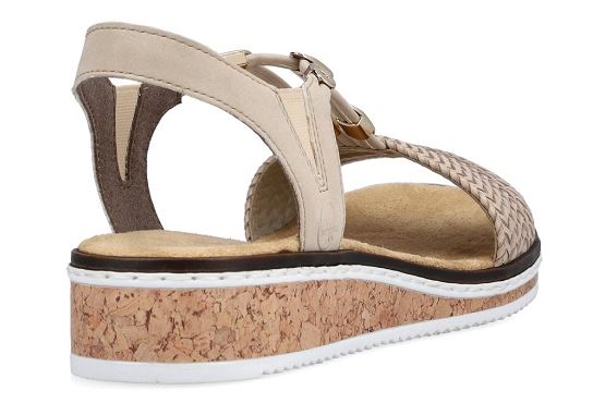 Rieker sandales nu pieds v3662.62 cuir beige5579801_4