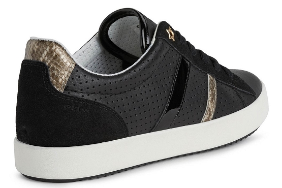 Geox baskets sneakers d166ha 085au cuir noir5581701_4