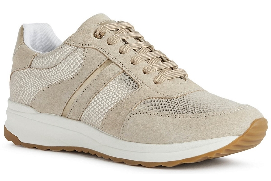 Geox baskets sneakers d252sa 022ma cuir taupe5581901_1