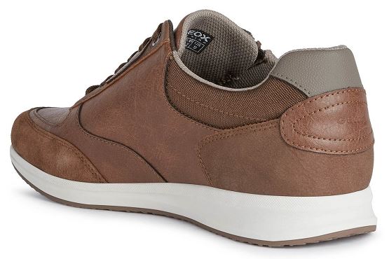 Geox baskets sneakers u16h5b 0pt22 cuir marron5583101_3