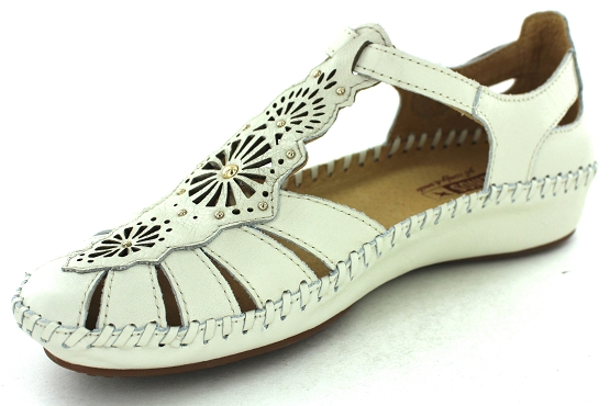 Pikolinos sandales nu pieds 655.0858 nata cuir blanc5596301_3