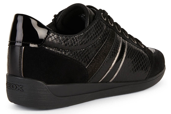 Geox baskets sneakers d2668c cuir noir5635001_4