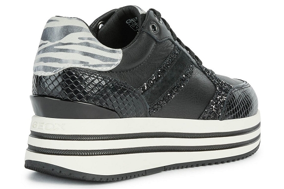 Geox baskets sneakers d16qhb cuir noir5635701_4