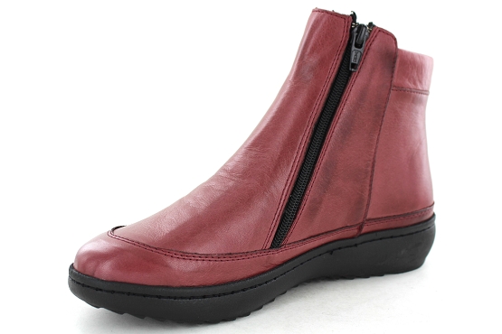 Karyoka boots bottine deton cuir bordeaux5645801_3