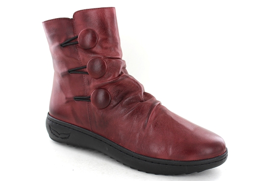 Karyoka boots bottine danet cuir bordeaux5646001_1