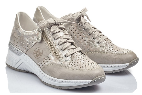 Rieker baskets sneakers n4327.80 cuir ice5672601_5