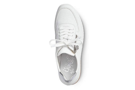 Rieker baskets sneakers n5127.80 cuir blanc5672801_4