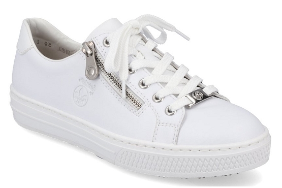 Rieker baskets sneakers l59l1.83 cuir blanc5673301_1