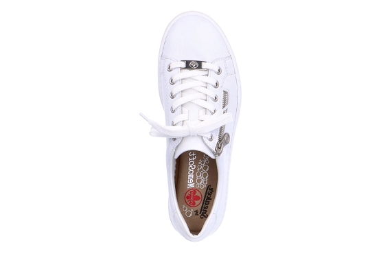 Rieker baskets sneakers l59l1.83 cuir blanc5673301_4