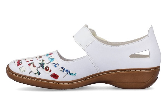 Rieker ballerines 41369.80 cuir blanc5674201_2