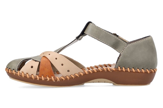 Rieker ballerines m1655.54 cuir beige5674401_2