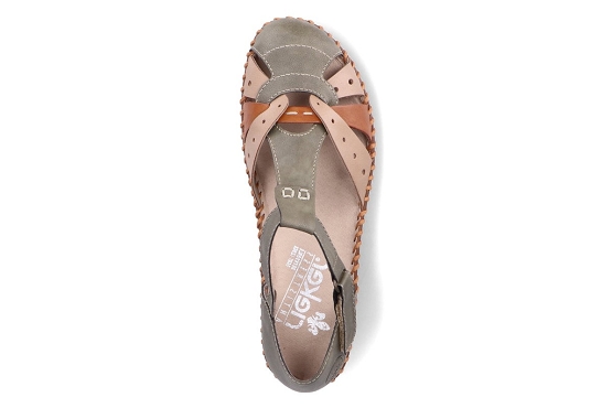 Rieker ballerines m1655.54 cuir beige5674401_4