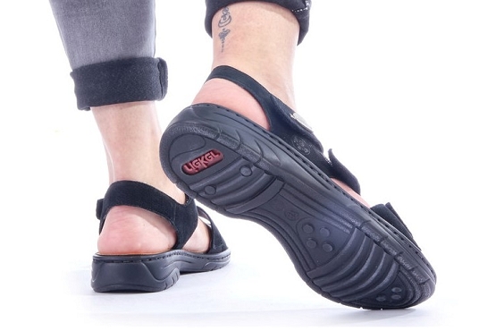 Rieker sandales nu pieds 64573.00 cuir noir5676301_5