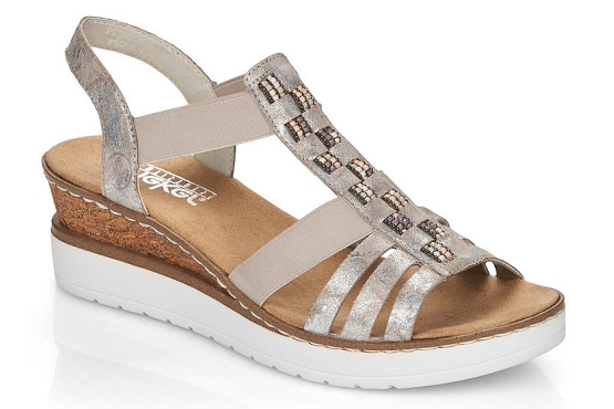 Rieker sandales nu pieds v3822.90 cuir metallic5677301_1