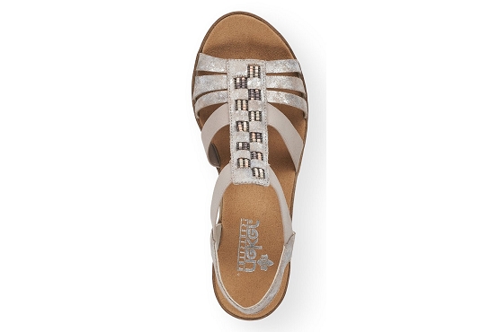 Rieker sandales nu pieds v3822.90 cuir metallic5677301_4