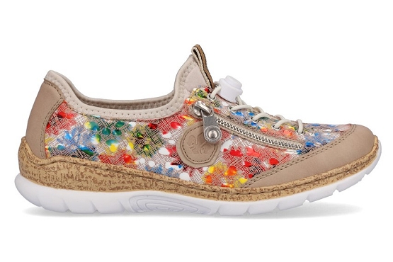 Rieker baskets sneakers n4263.90 cuir multi5677701_3