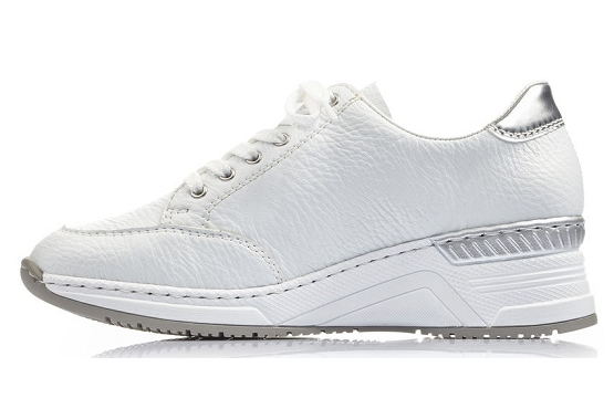 Rieker baskets sneakers n4322.80 cuir blanc5677901_2