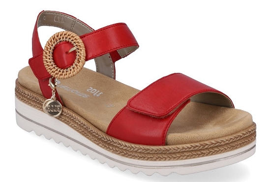 Remonte sandales nu pieds d0q52.33 cuir rouge5688701_1