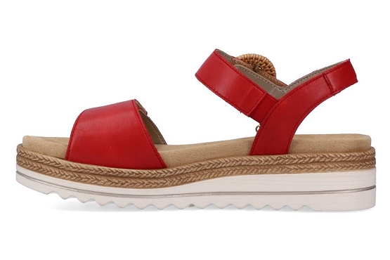 Remonte sandales nu pieds d0q52.33 cuir rouge5688701_2