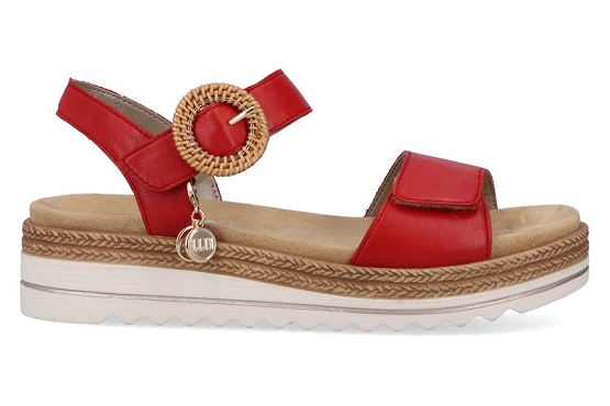 Remonte sandales nu pieds d0q52.33 cuir rouge5688701_3
