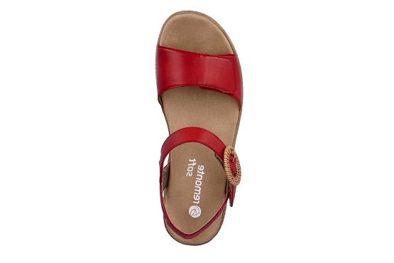 Remonte sandales nu pieds d0q52.33 cuir rouge5688701_4