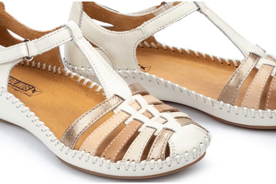 Pikolinos sandales nu pieds 655.0843c2 cuir blanc5693601_4