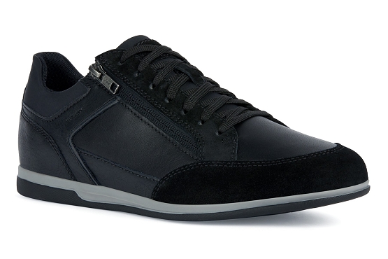 Geox baskets sneakers u354gb cuir noir