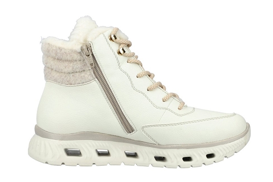 Rieker boots bottine m6010.80 cuir blanc5734401_2