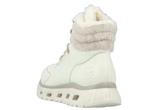 Rieker boots bottine m6010.80 cuir blanc5734401_3