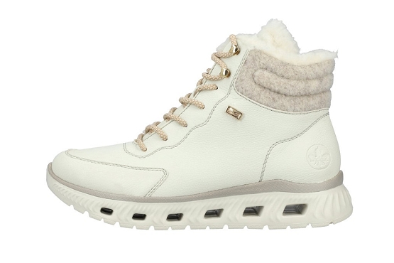 Rieker boots bottine m6010.80 cuir blanc5734401_4