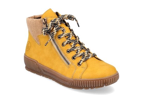 Rieker baskets sneakers n0709.68 cuir jaune5734801_1