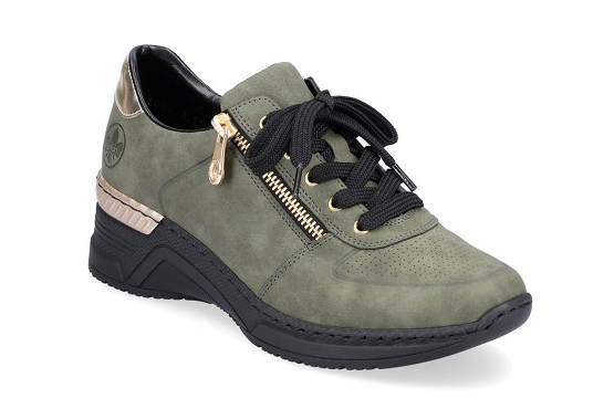 Rieker baskets sneakers n4305.54 cuir vert5735501_1