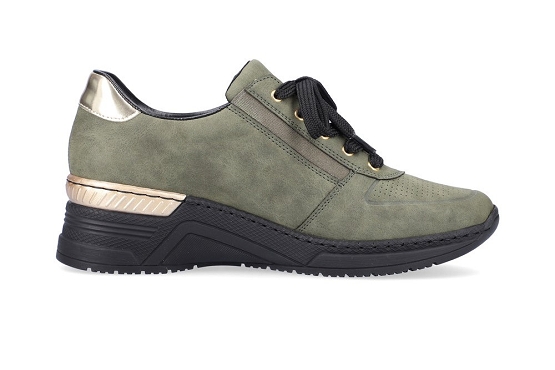 Rieker baskets sneakers n4305.54 cuir vert5735501_2