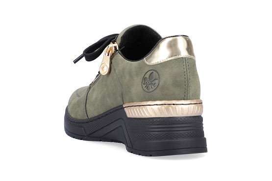 Rieker baskets sneakers n4305.54 cuir vert5735501_3