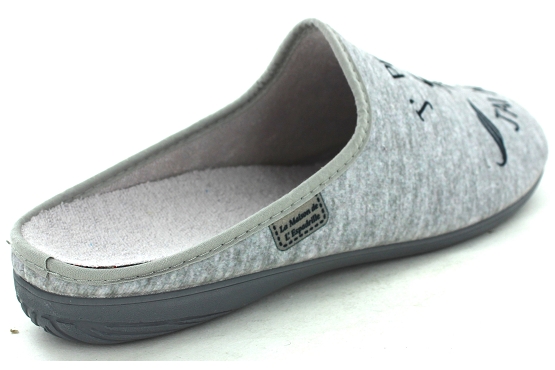 La maison de l espadrille pantoufles 109.6.h12 apero tissu gris5741501_3